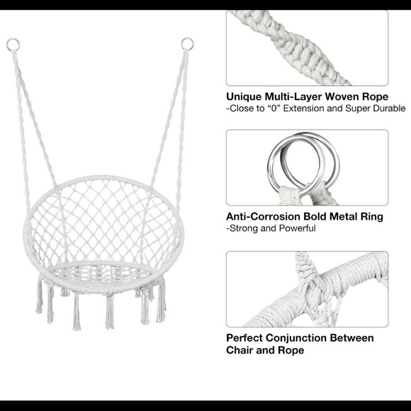 Hammock Chair Macrame Swing - Picture 6 of 8